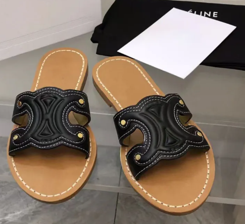 Celine Slipper Logo Cowhide 374743