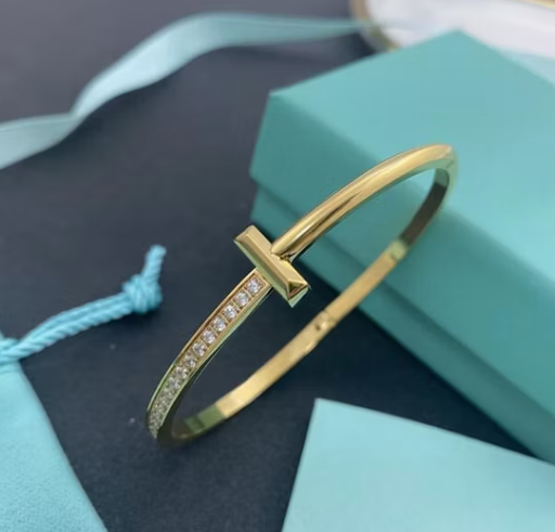 WIDE DIAMONDS HINGED BANGLE