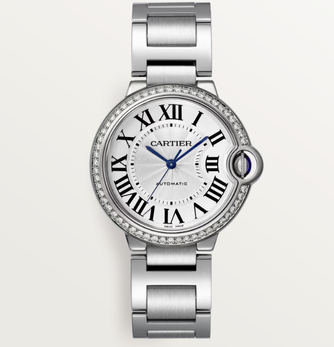 Cartier Ballon Bleu De Cartier 36mm Diamond Stainless Steel Case