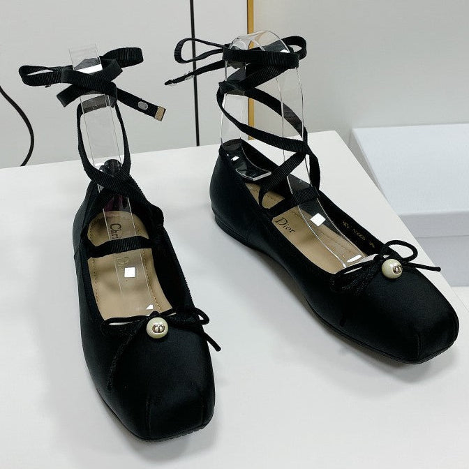 Dior 2026 Grosgrain D-Joy Ballet Flats Satin 966604