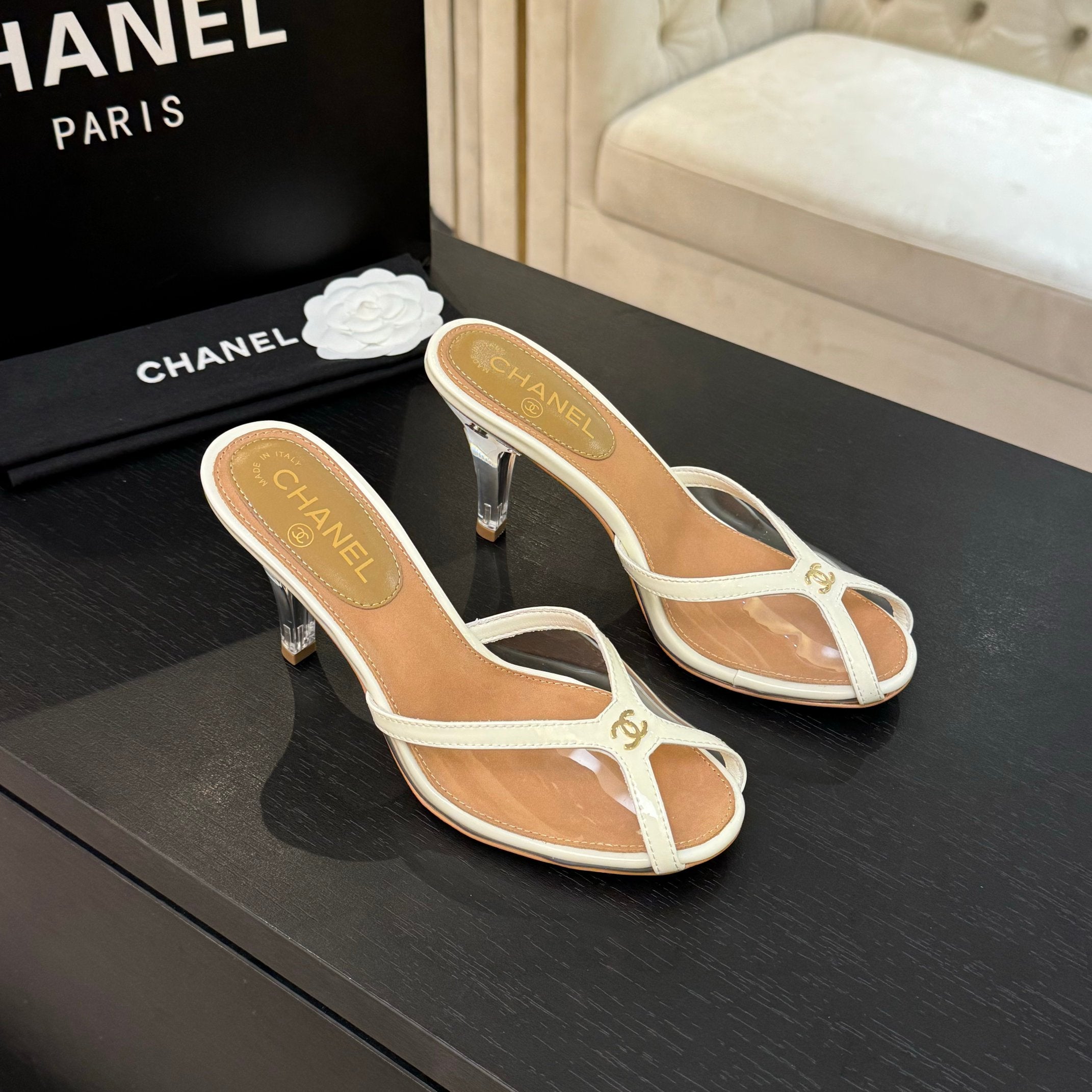 Chanel 2026 Mule Sandal 70mm Suede Leather 671441