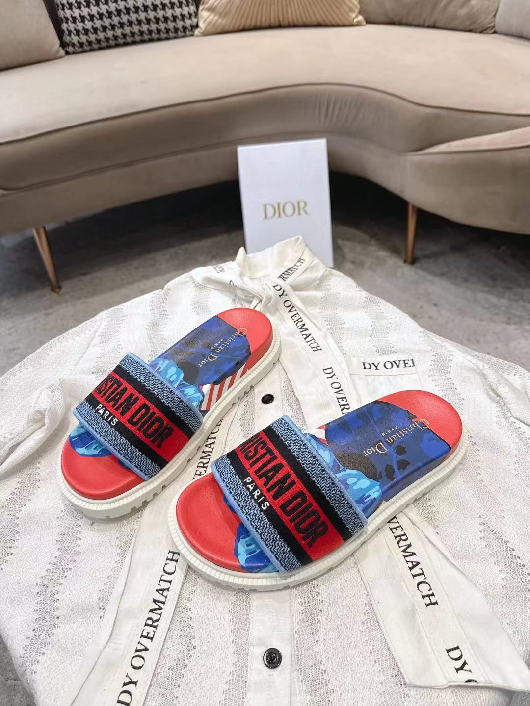 Dior 2026 Embroidered Dway Slide Fabric 944470
