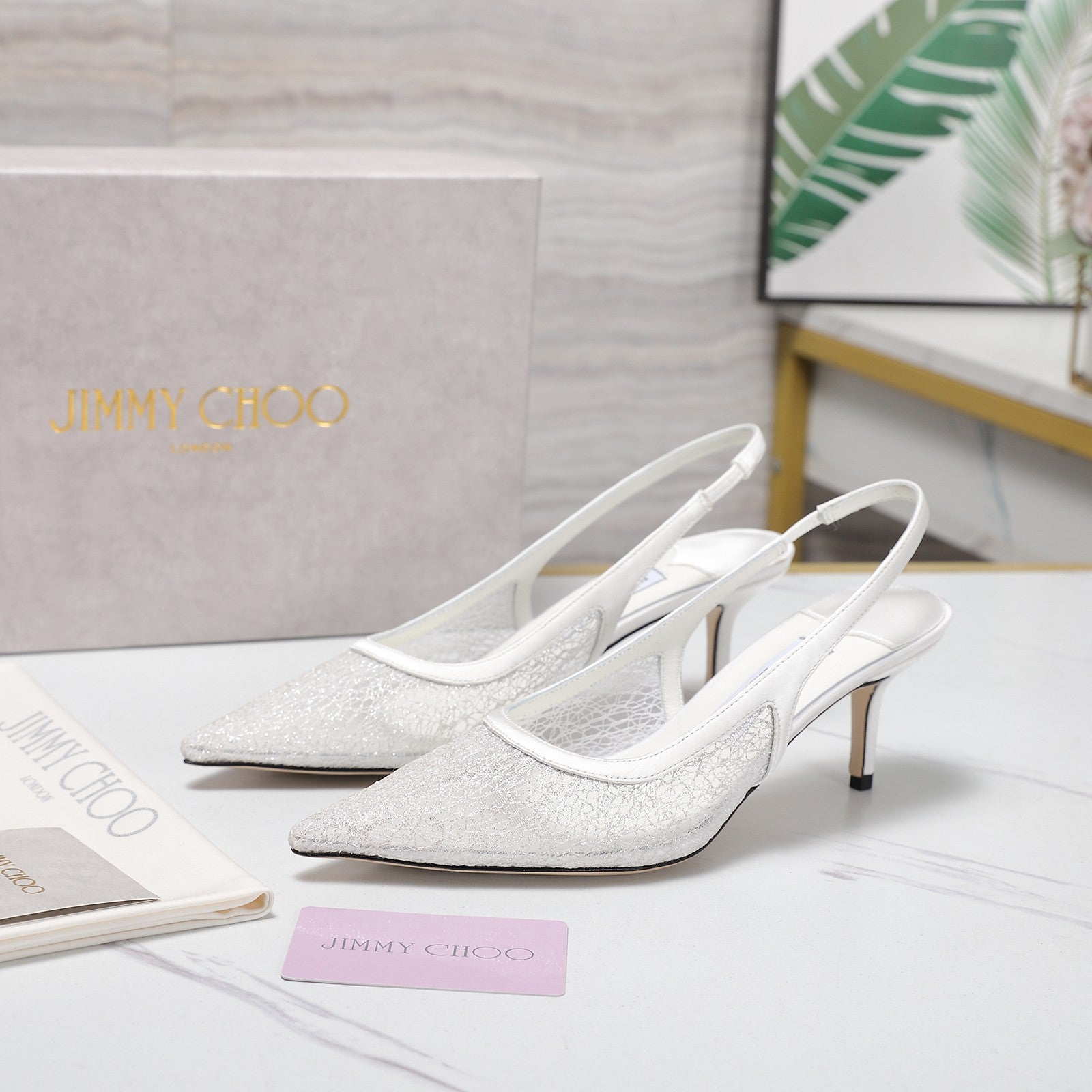 Jimmy Choo 2026 Amita Slingback 65mm Mesh 961758