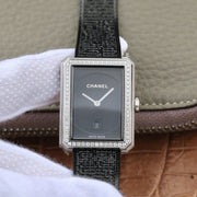 BOY-FRIEND DIAMOND BEZEL BLACK DIAL