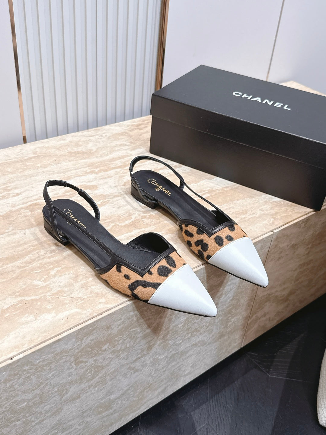 Channel 2026 Slingback Fabric Calfskin 898954