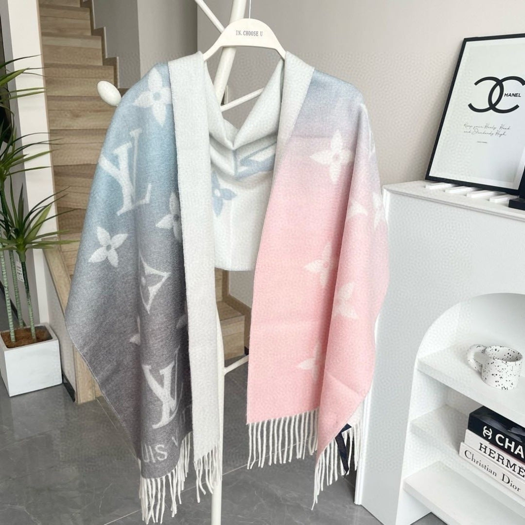 REYKJAVIK GRADIENT SCARF 220 CM CASHMERE 399737