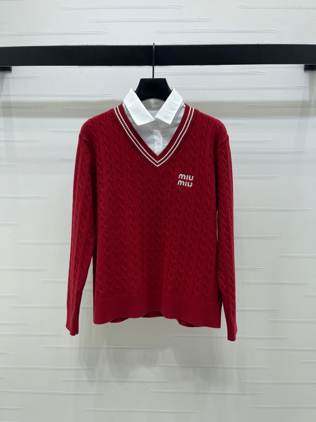 Miumiu 2026 Two-Piece Knit Long-Sleeve Sweater Wool 355489