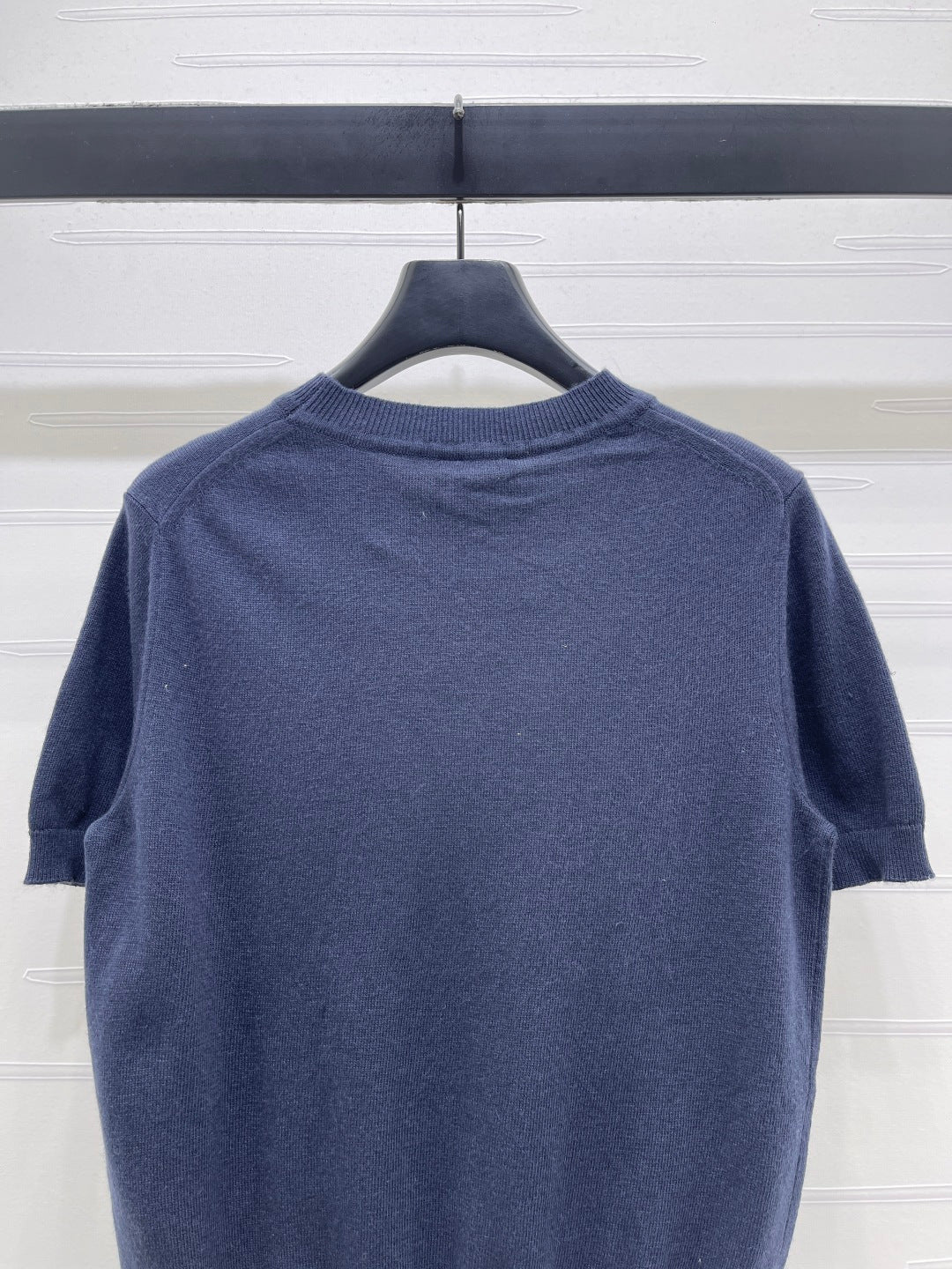 Dior 2026 Floral Embroidered Butterfl Short-Sleeve T-Shirt Wool