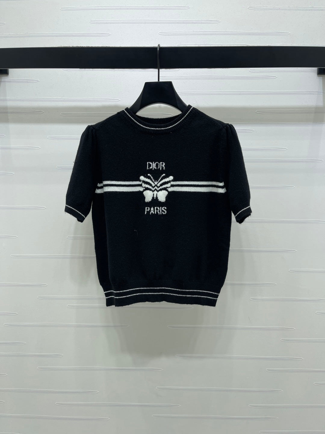 Dior 2026 Bow with Logo Short-Sleeve T-Shirt Wool