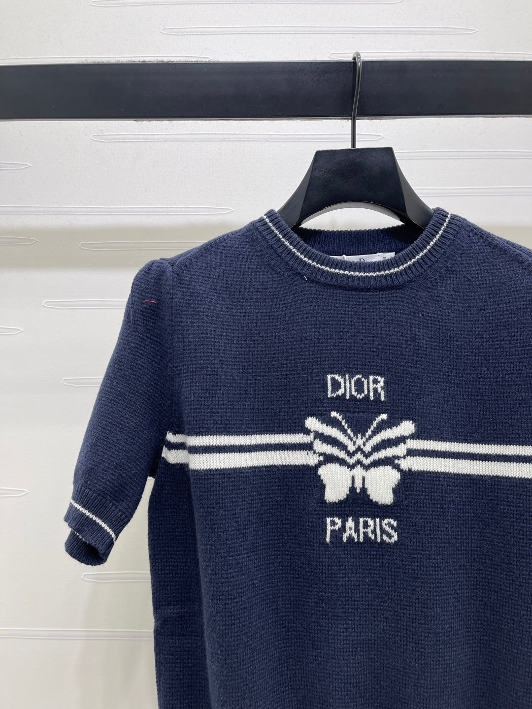 Dior 2026 Bow with Logo Short-Sleeve T-Shirt Wool