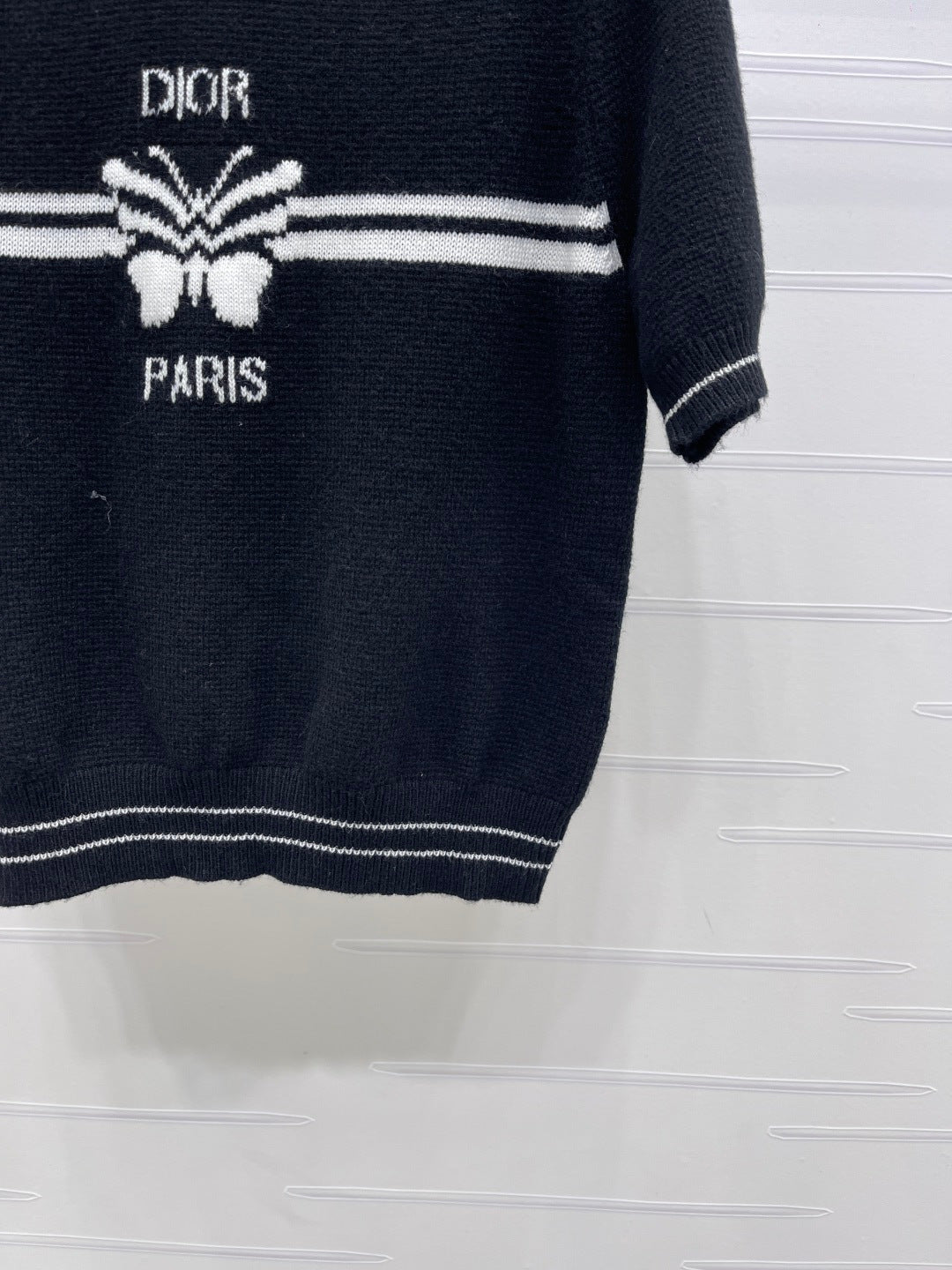 Dior 2026 Bow with Logo Short-Sleeve T-Shirt Wool