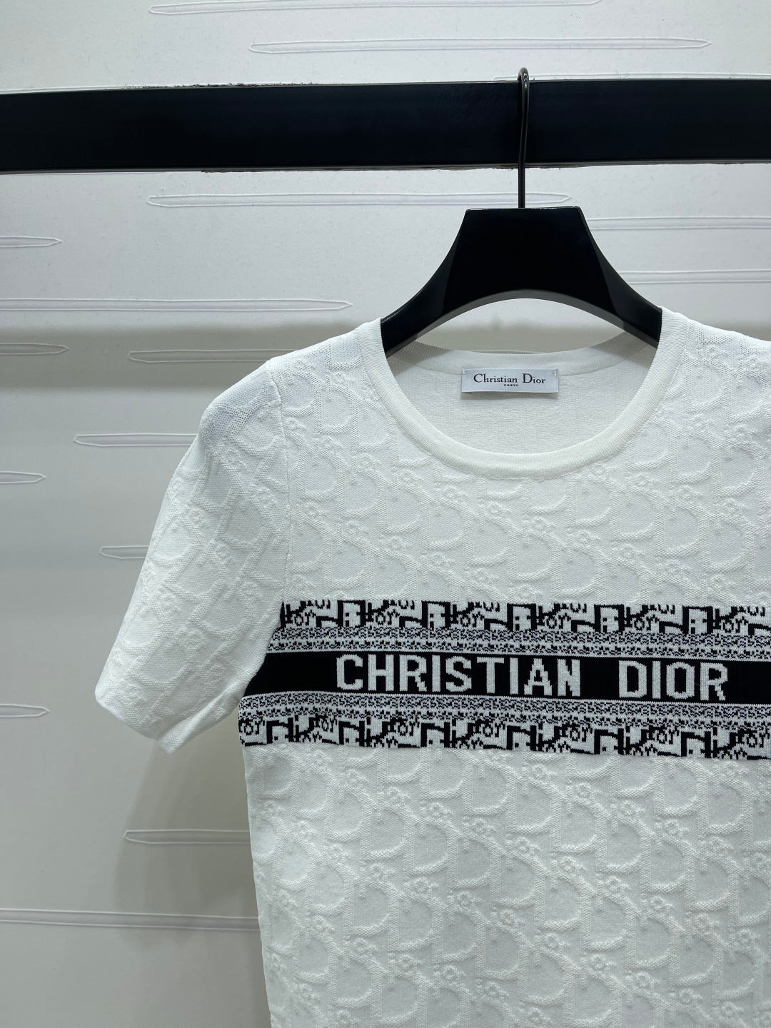 Dior 2026 Crew Neck Knit Short-Sleeve Top Wool 352606