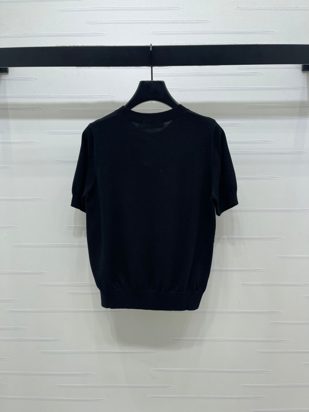 Dior 2026 Crew Neck Logo Knit Short-Sleeve T-Shirt Wool