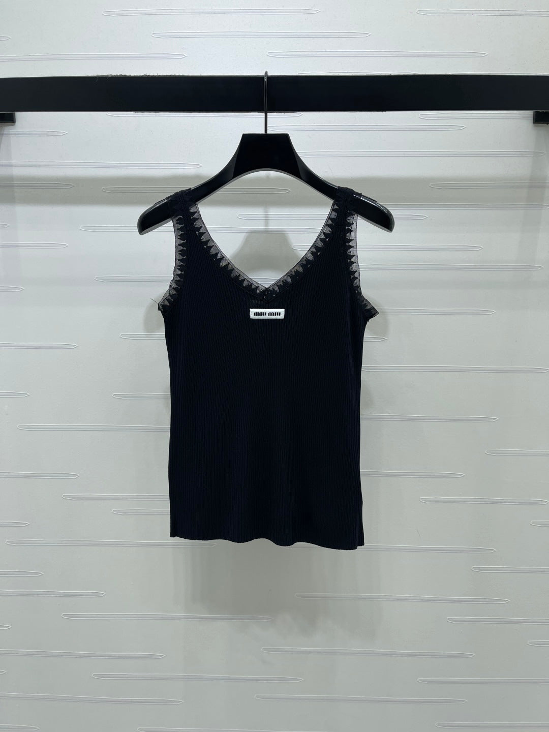 Miumiu 2026 Vest Black and Cream Polyester Viscose