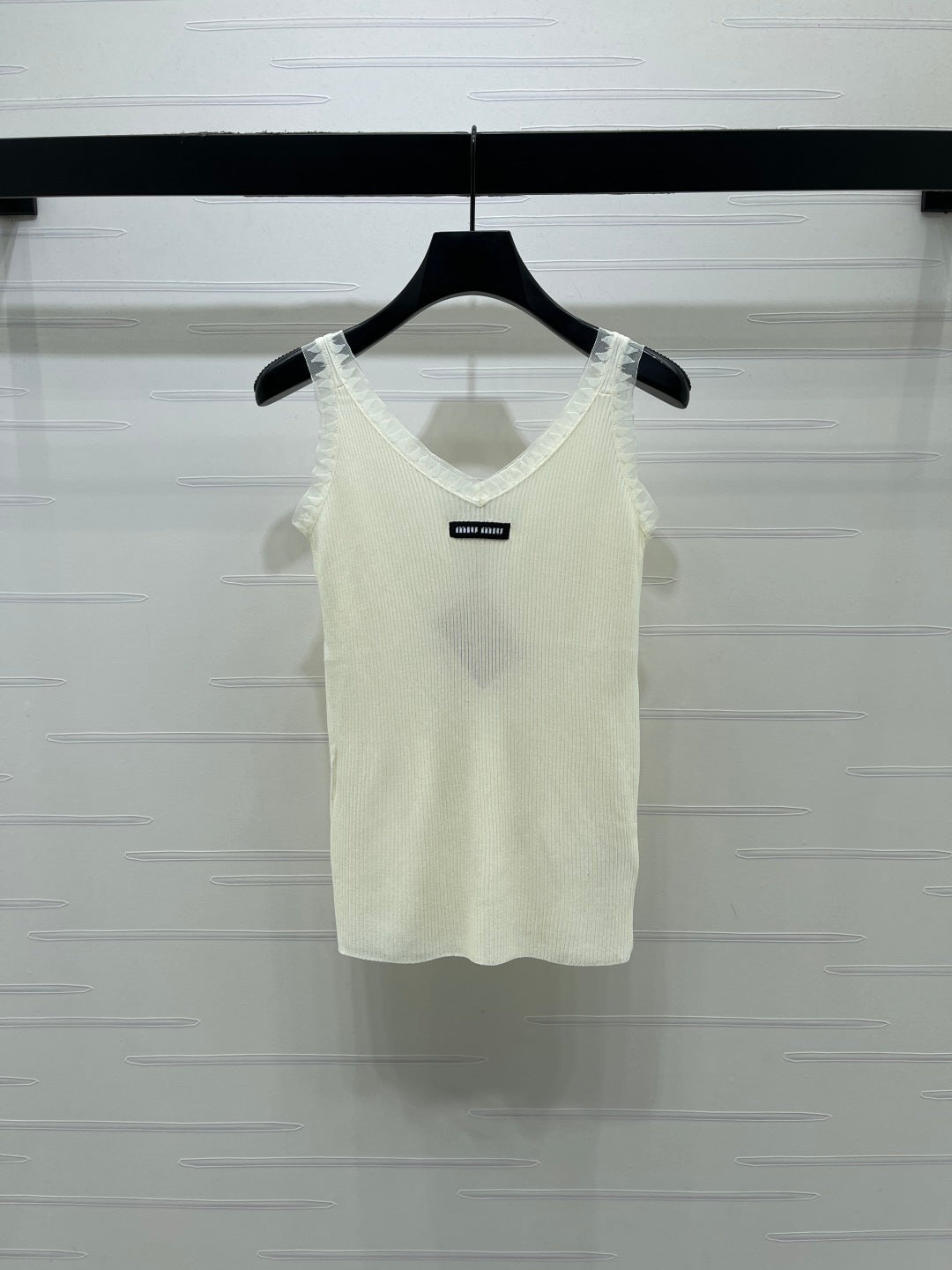 Miumiu 2026 Vest Black and Cream Polyester Viscose