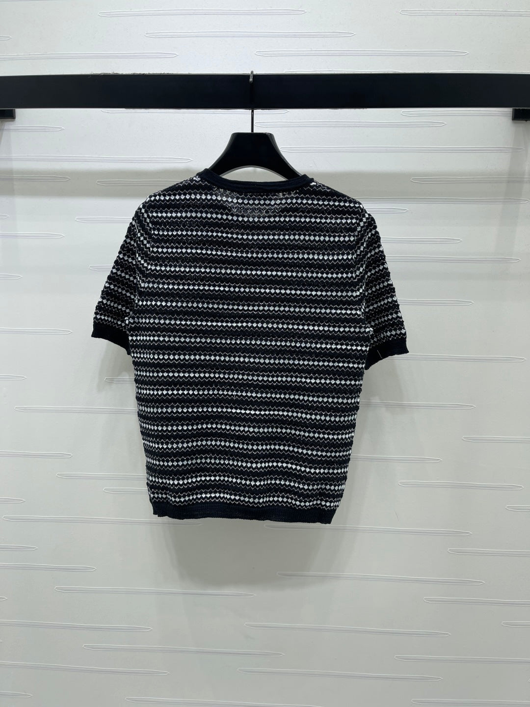 Miumiu 2026 Cherry-embroidered Knitted Shirt Tencel Nylon