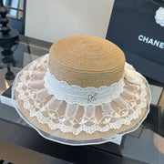 Chanel Lace Straw Hat 400882