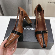 Channel 2026 Embossed Patent Calfskin 85mm Pumps 896437