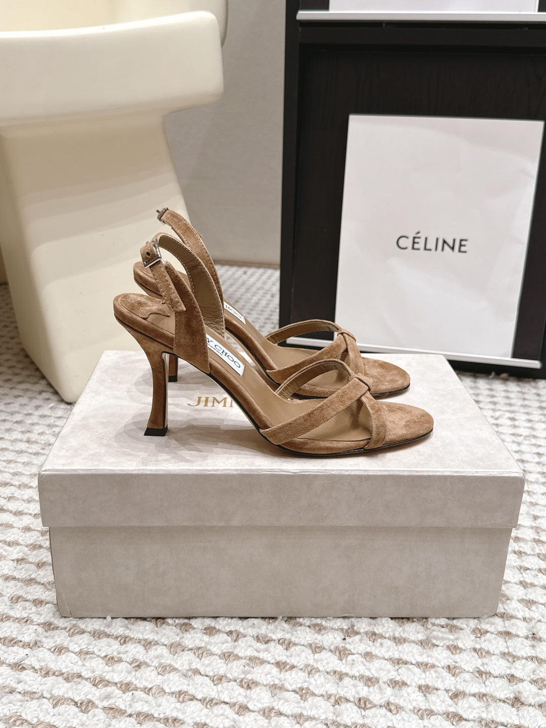 Jimmy Choo 2026 Elsy Sandals Suede Leather 930980