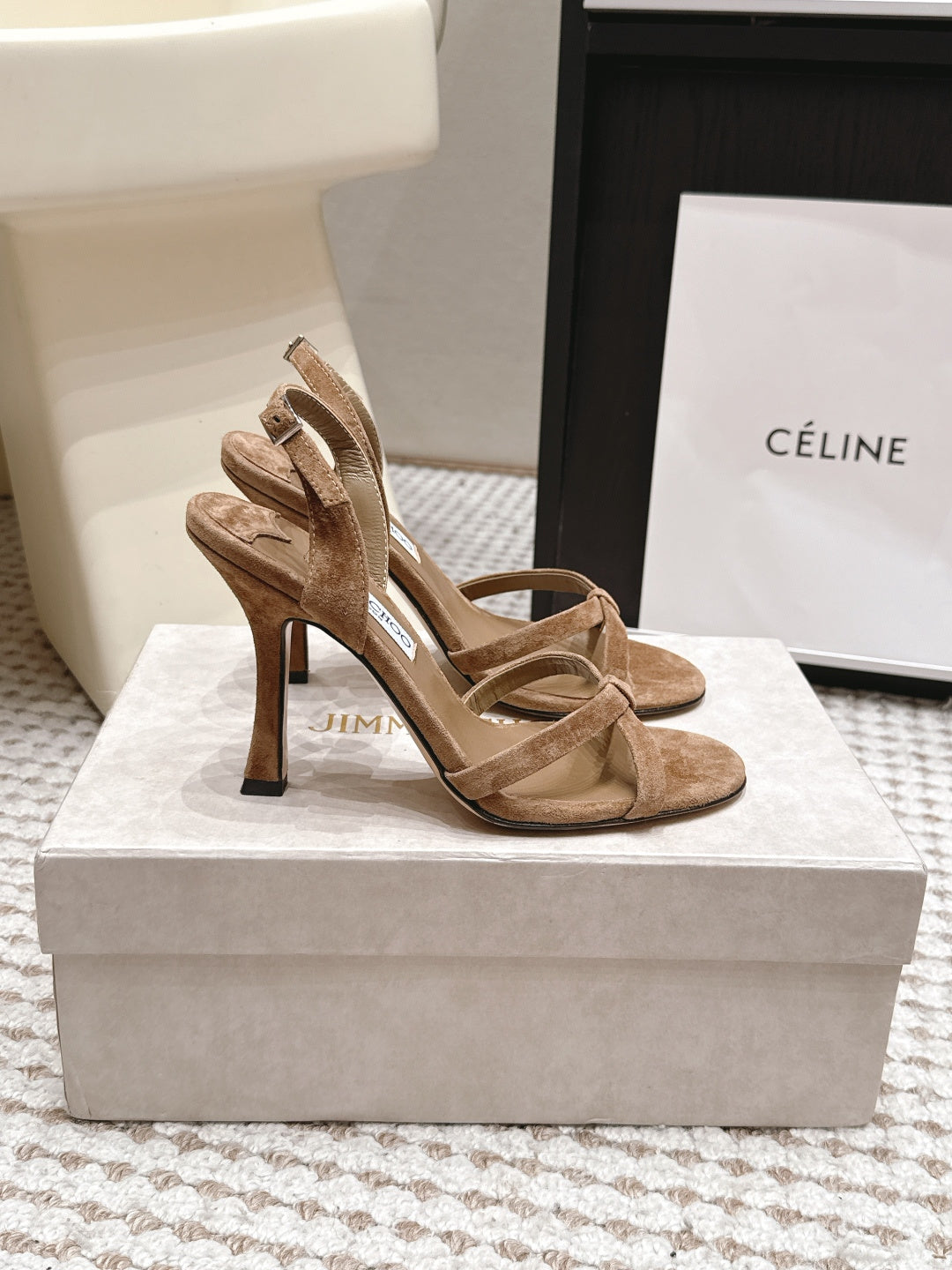 Jimmy Choo 2026 Elsy Sandals Suede Leather 930980