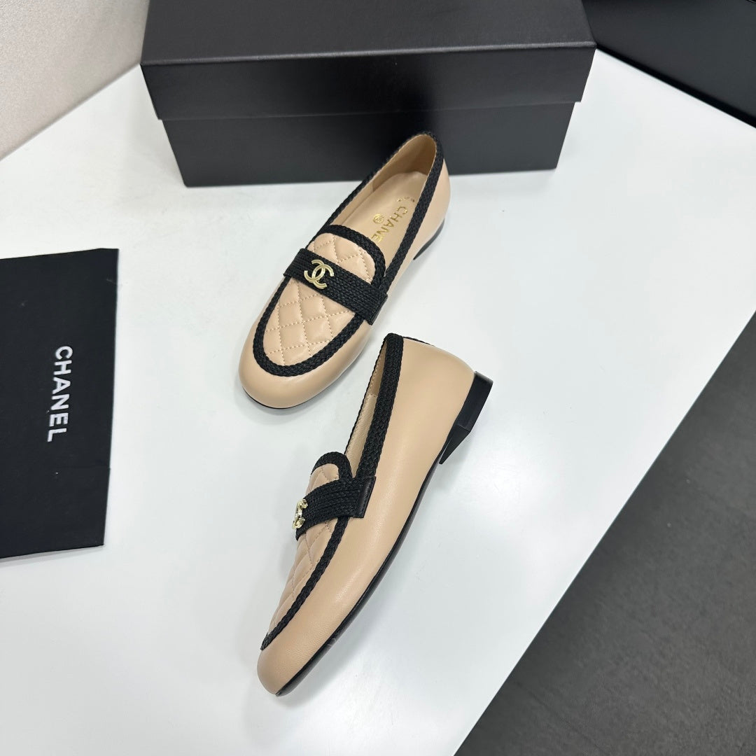 Chanel 2026 Slip-on Loafers Tweed Leather 944486