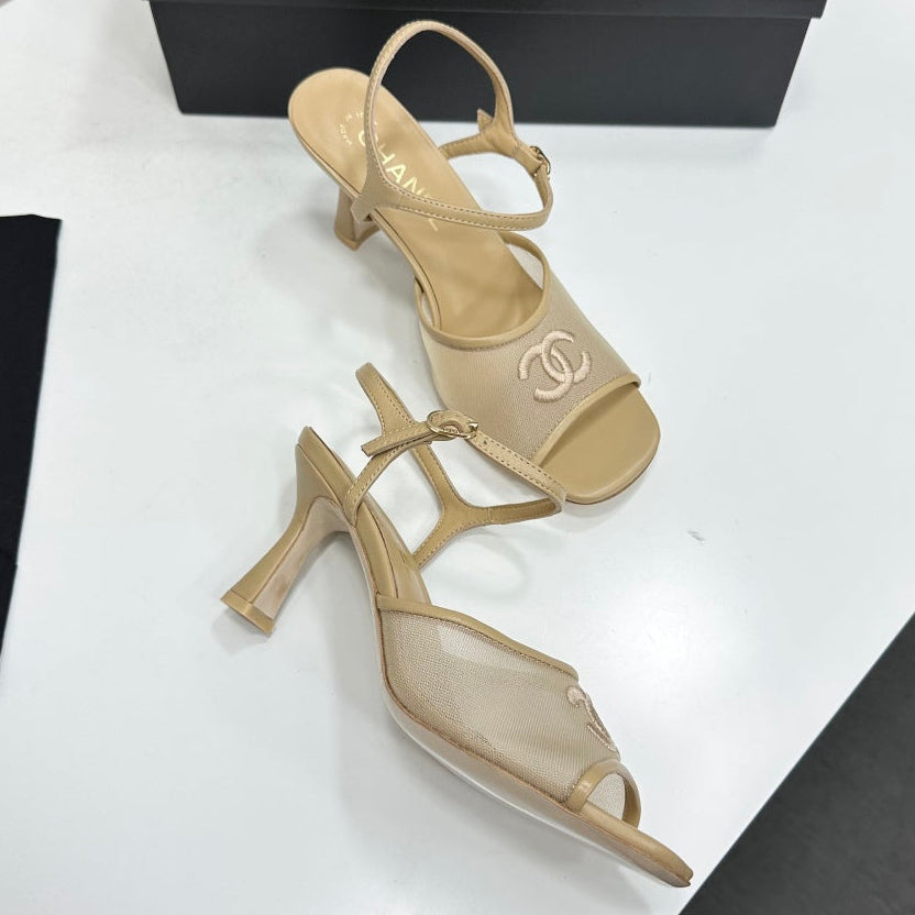 Chanel 2026  Sandals 70mm Mesh Lambskin 926435