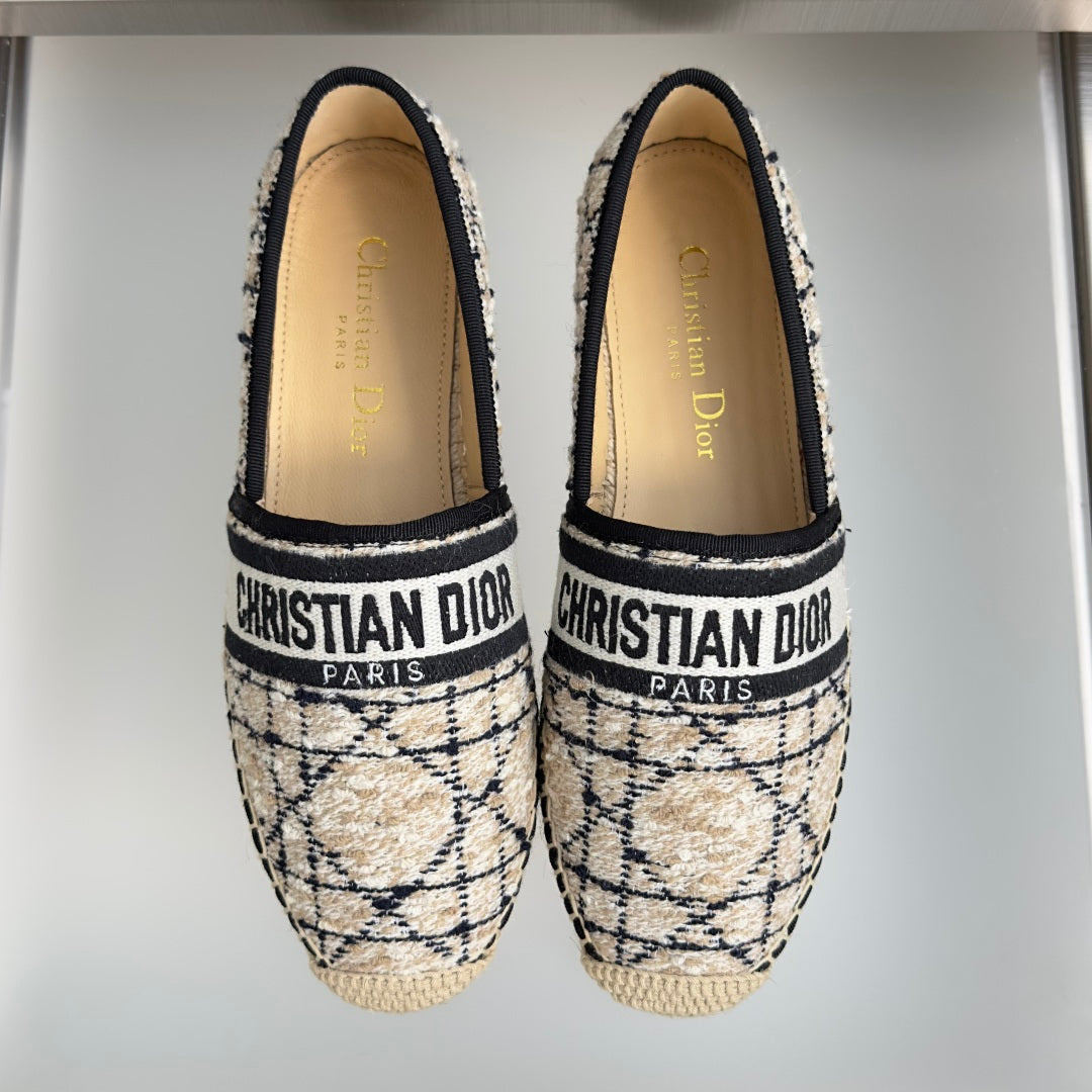 Dior 2026 Granville Espadrille Loafers Fabric Leather 972438