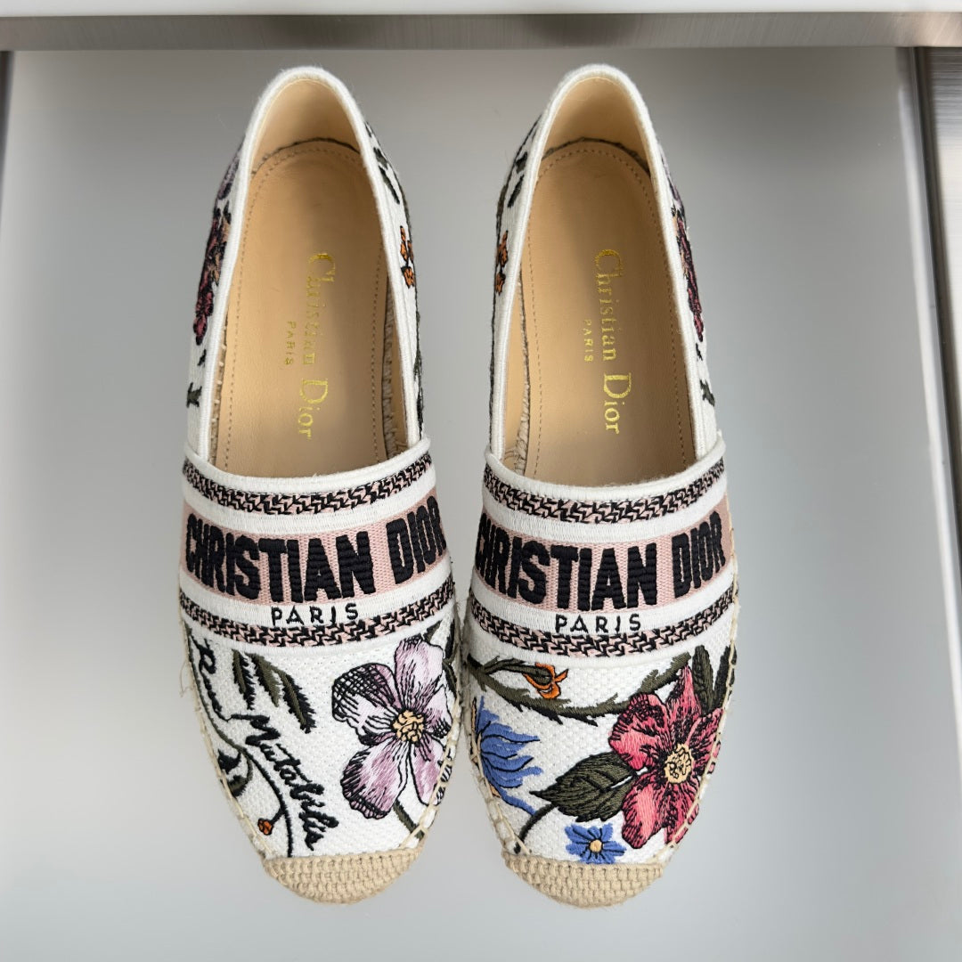 Dior 2026 Granville Espadrille Loafers Fabric Leather 972438