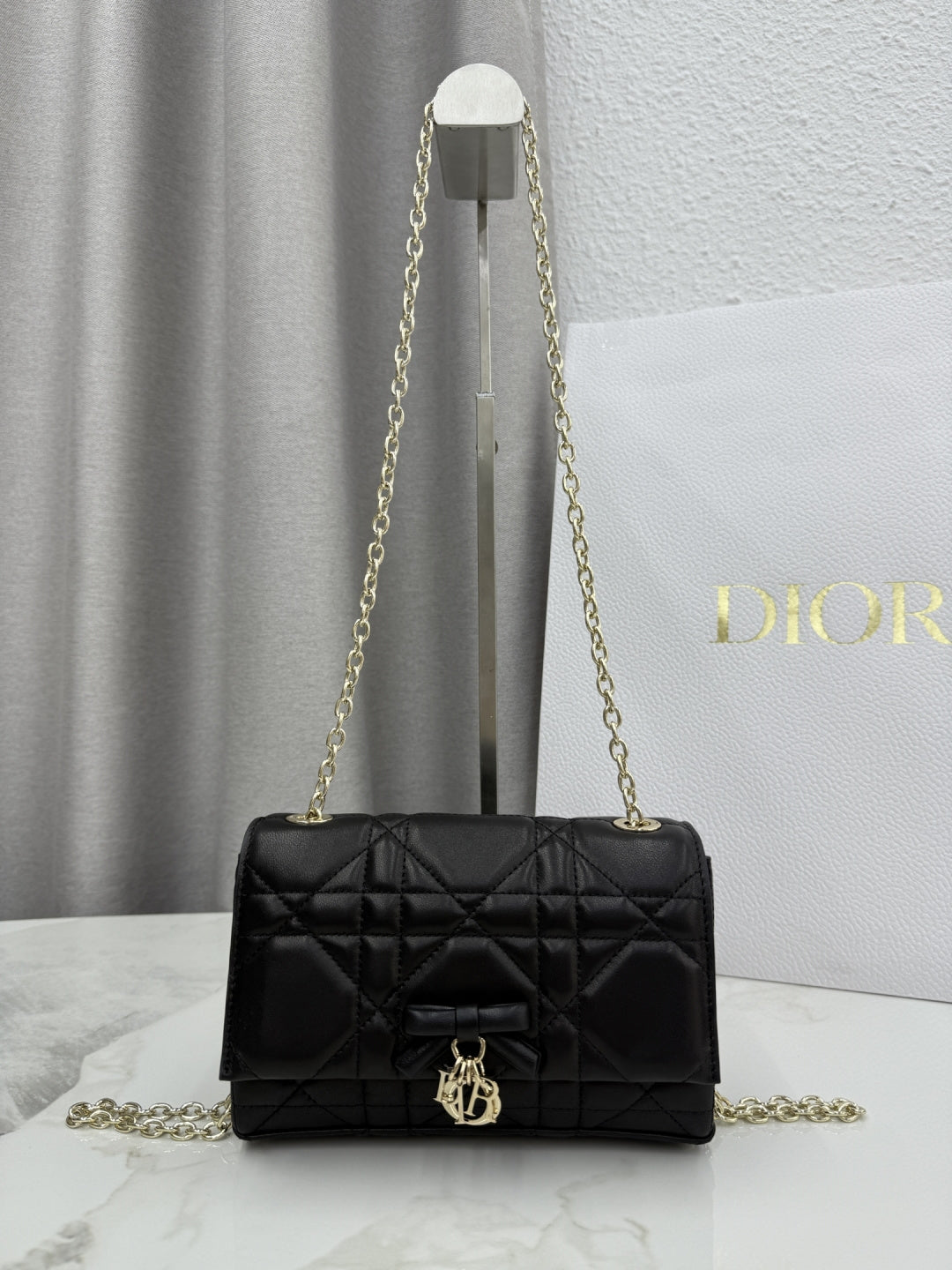 Dior 2026 Chain Bag 21cm Fabric Lambskin