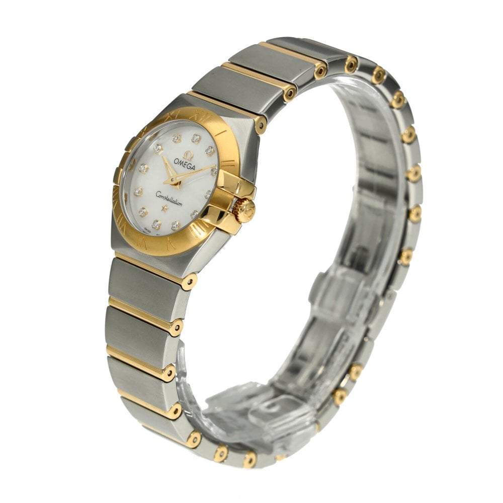 Omega Constellation 27mm Silver Gold White Dial