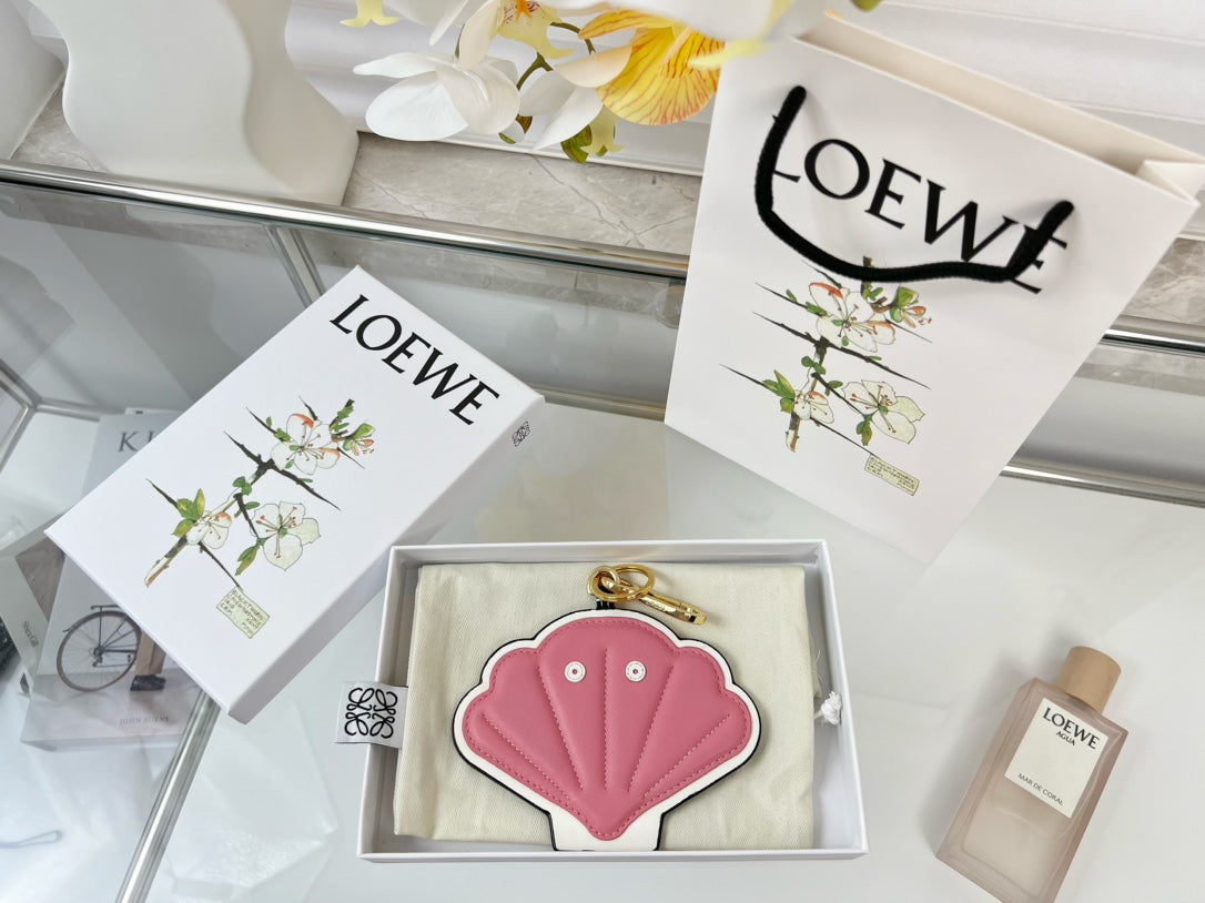 Loewe Pink Shell Charm Leather