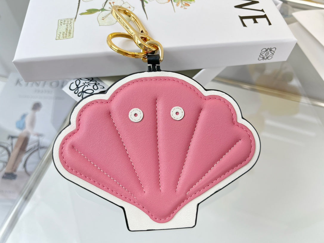 Loewe Pink Shell Charm Leather
