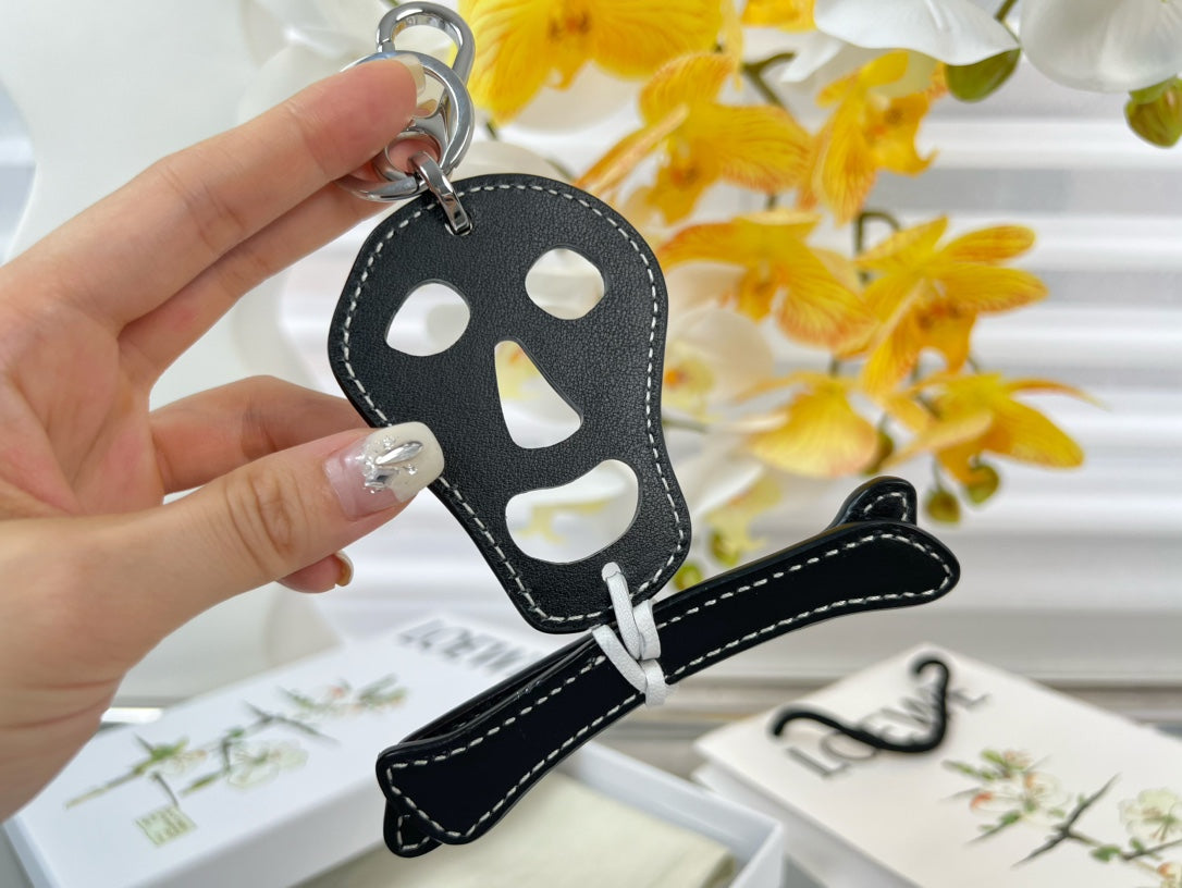 Loewe Skull-shaped Charm Leather