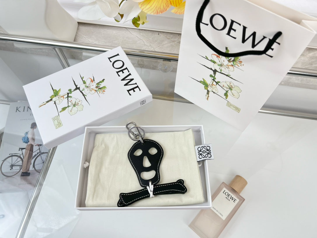Loewe Skull-shaped Charm Leather