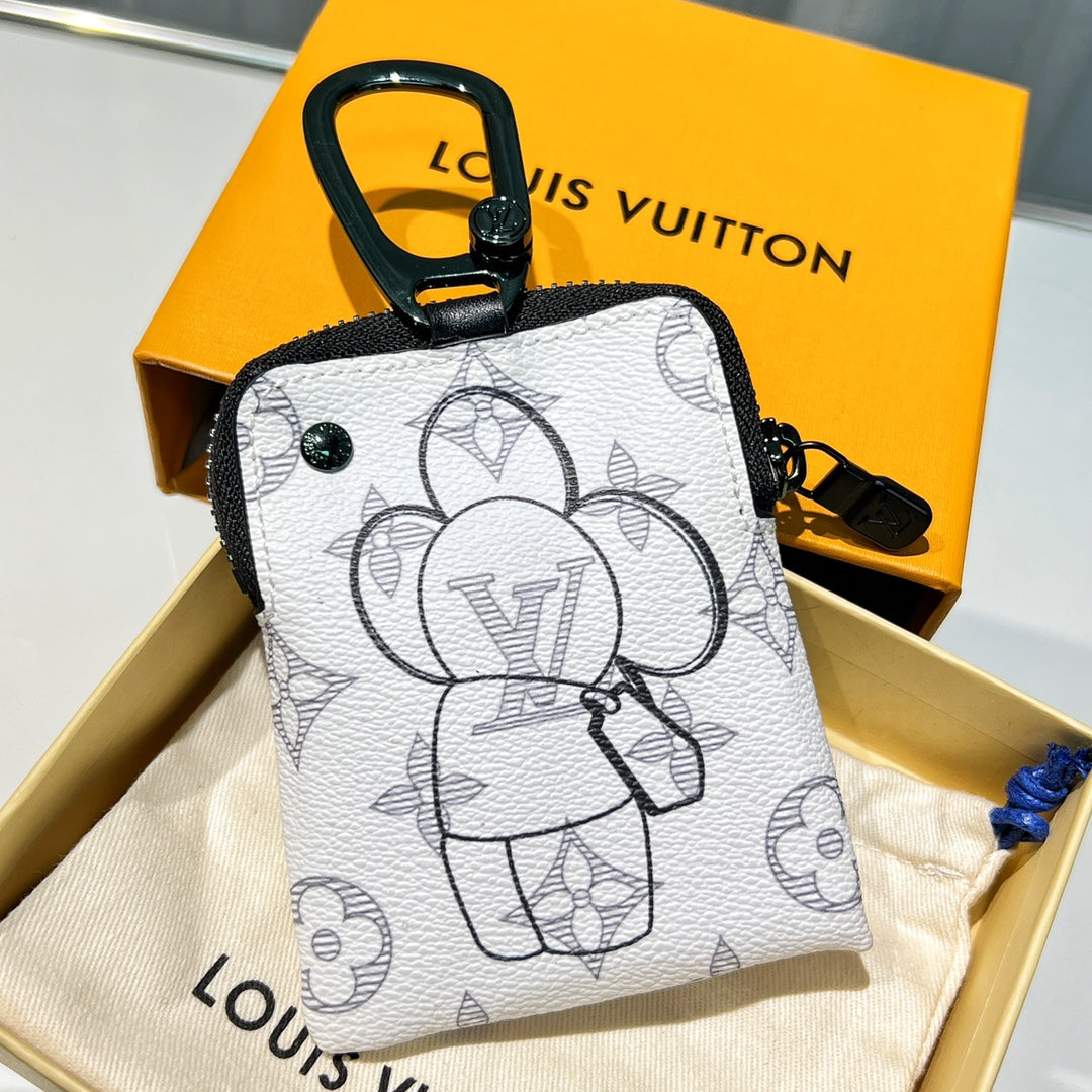 LV Sunflower Key Pouch & Coin Purse Charm