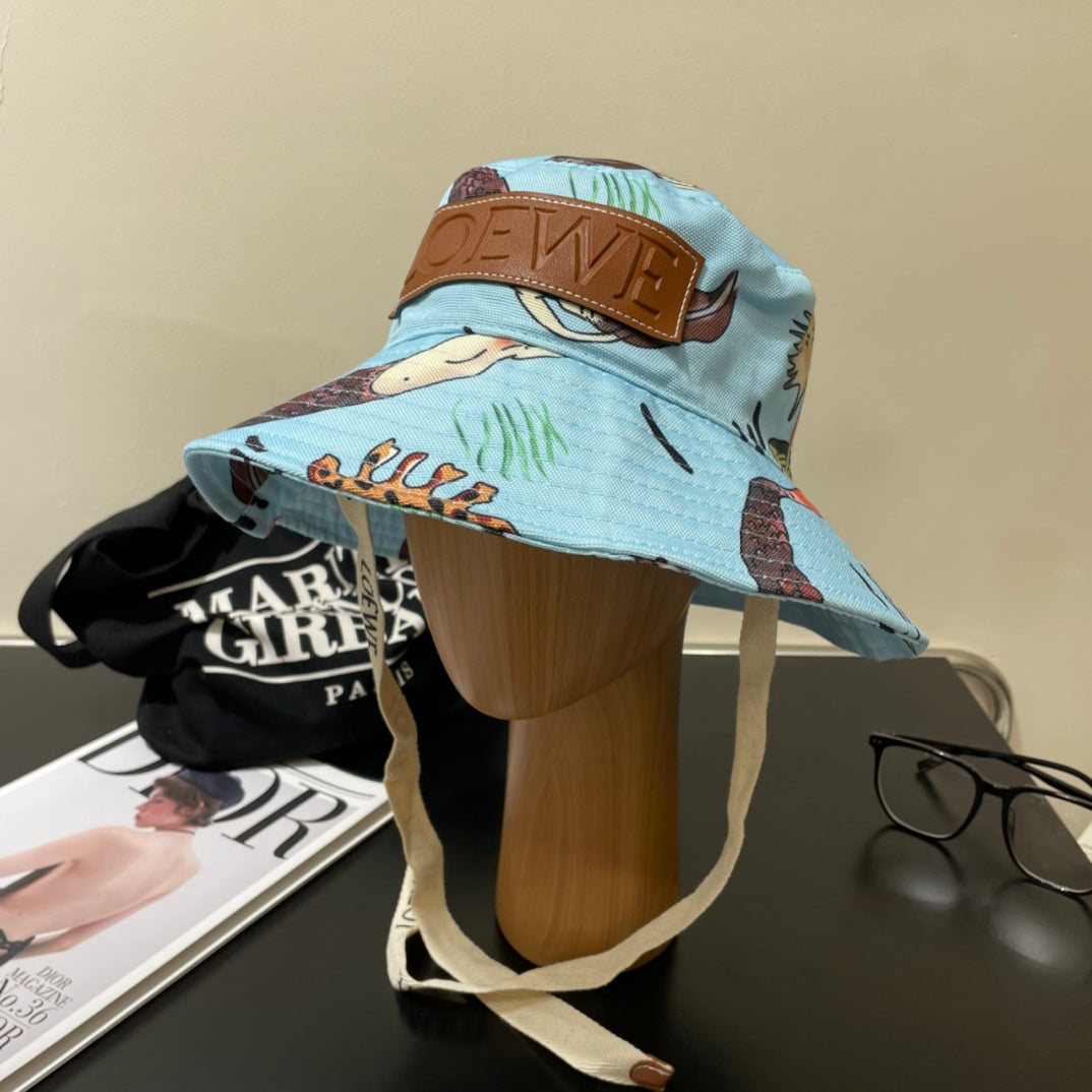 Loewe Paula's Ibiza Bucket Hat With Striking Print 291872