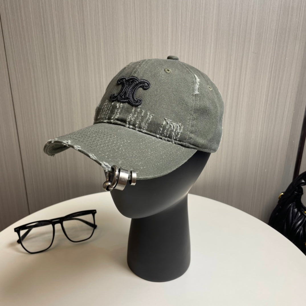 Celine Embroidered Logo Baseball Cap 229250