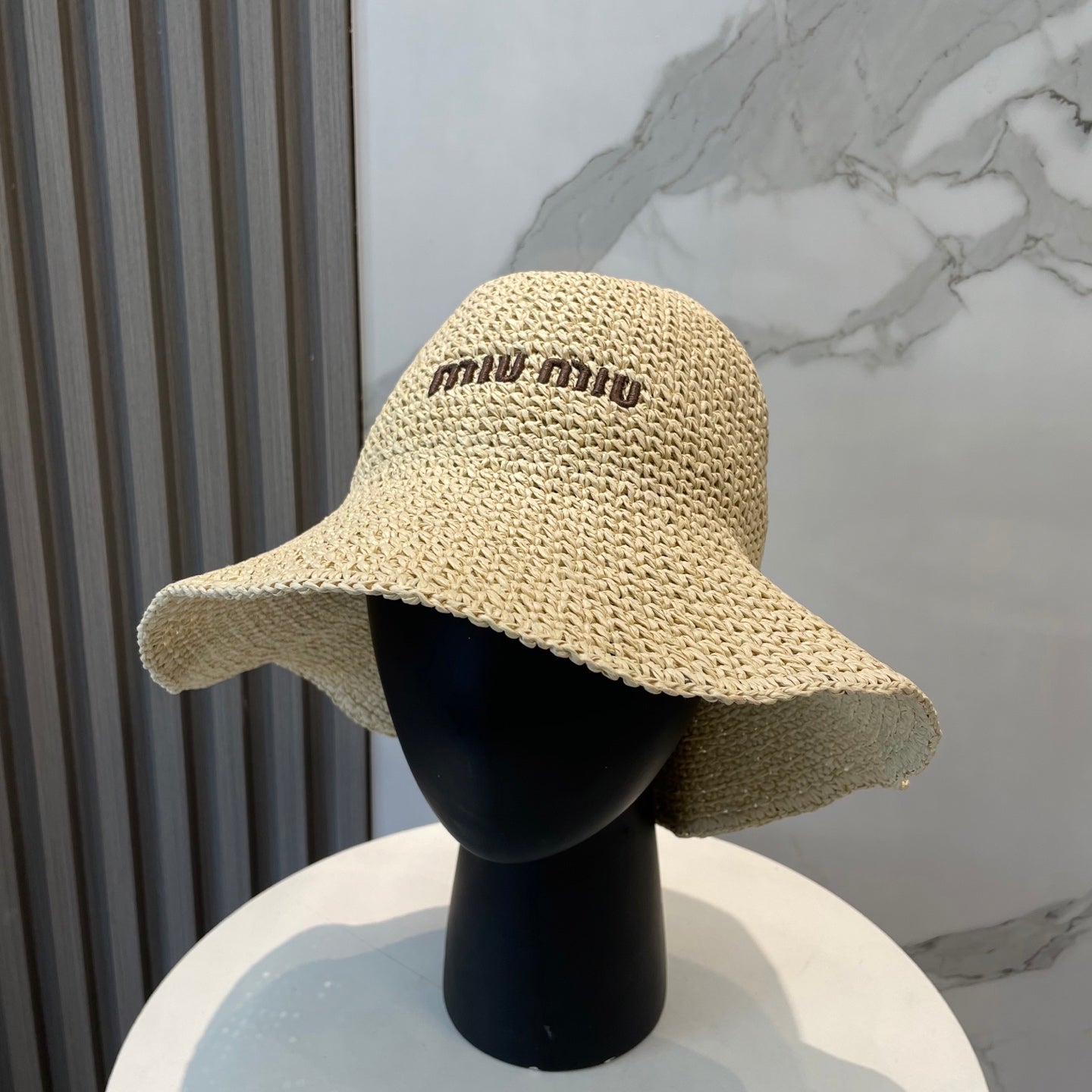 Miumiu Raffia Bucket Hat 268990