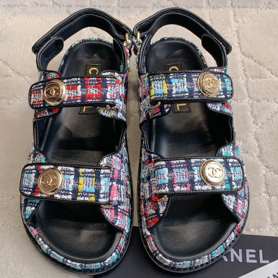 Chanel 2026 Velcro Sandals Fabric 977384