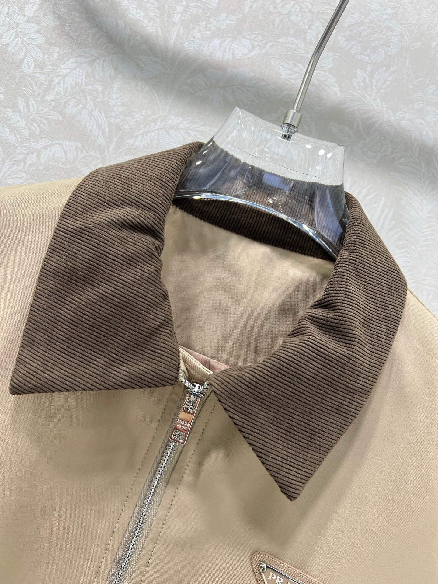 Prada 2025 Jacket Green And Beige Cotton