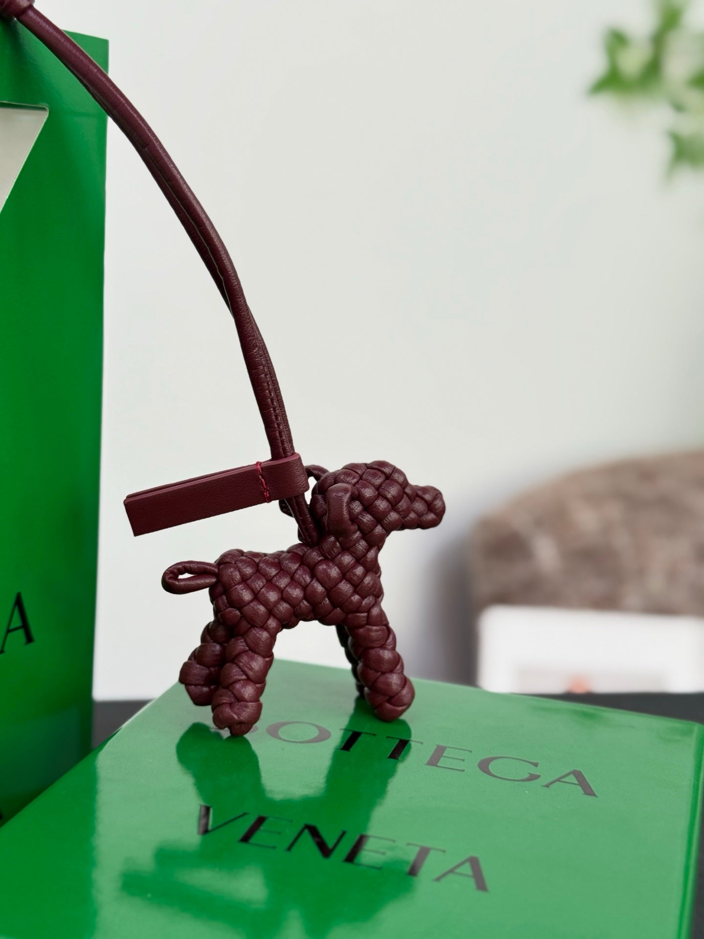 Bottega Veneta Dog Charm Lambskin