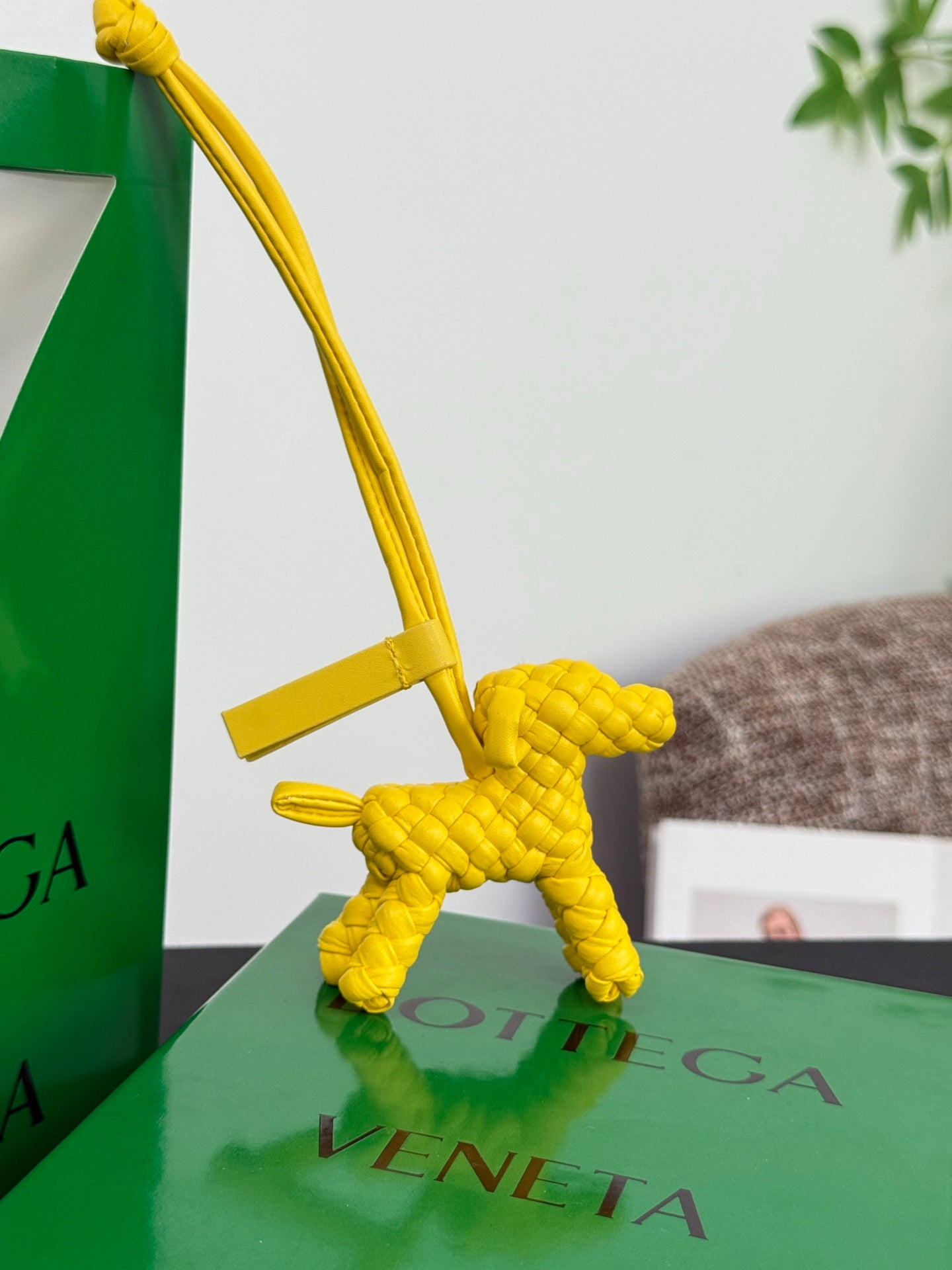 Bottega Veneta Dog Charm Lambskin