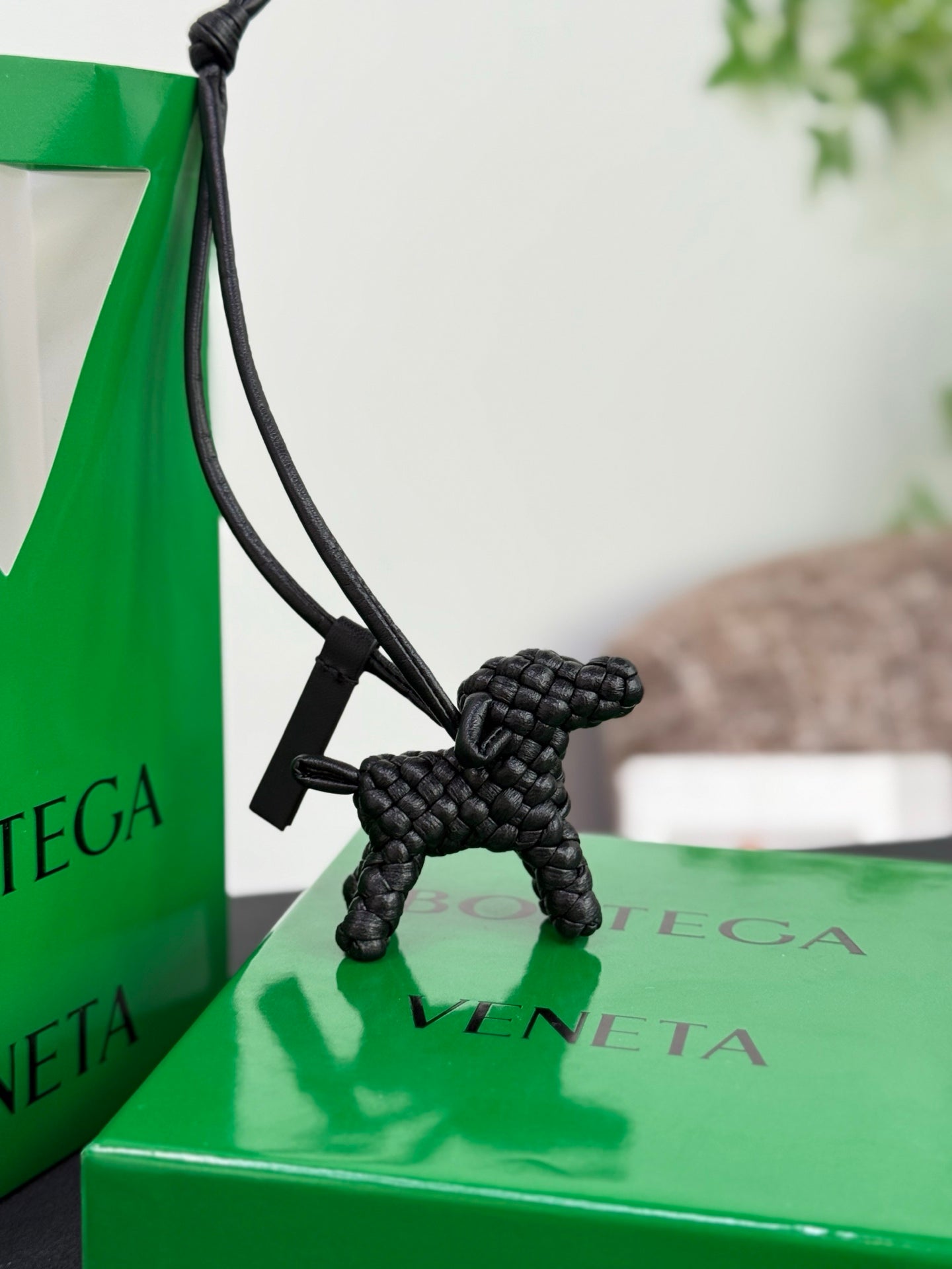 Bottega Veneta Dog Charm Lambskin