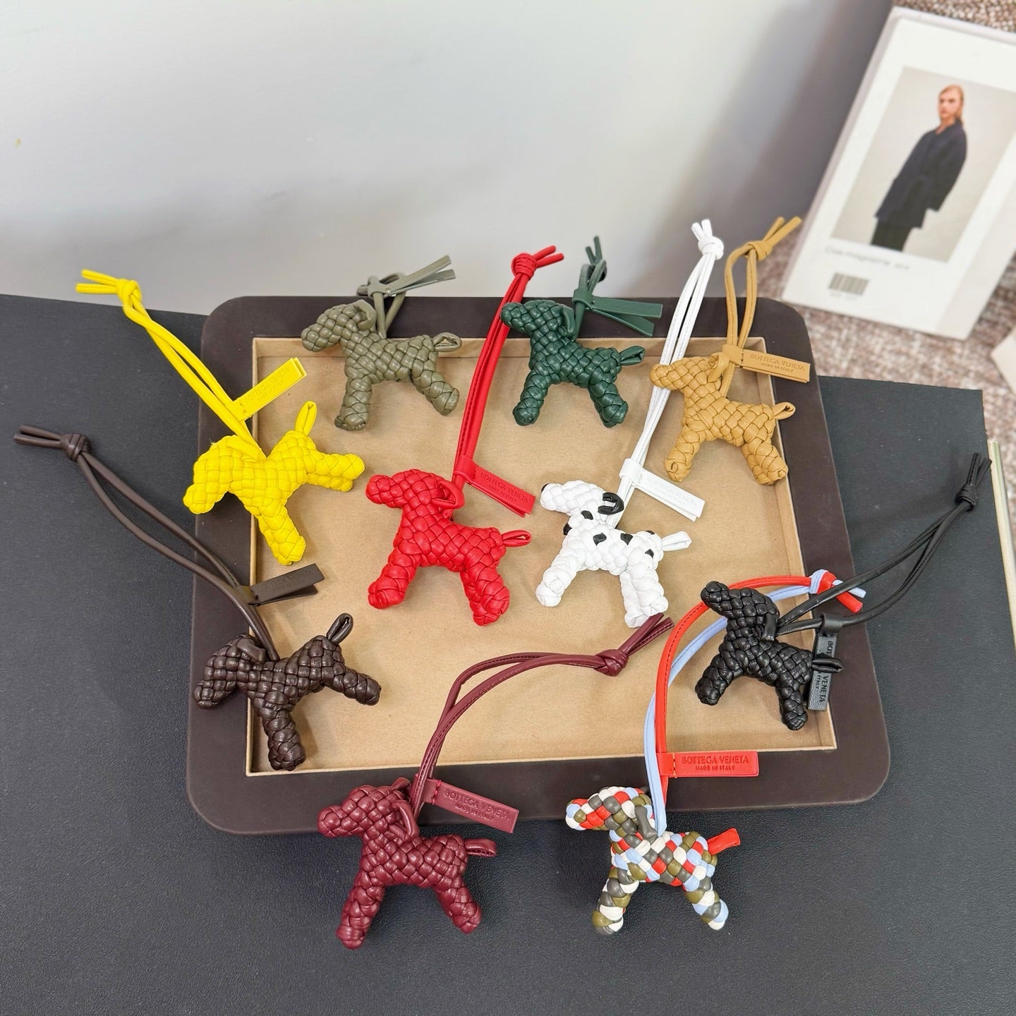 Bottega Veneta Dog Charm Lambskin