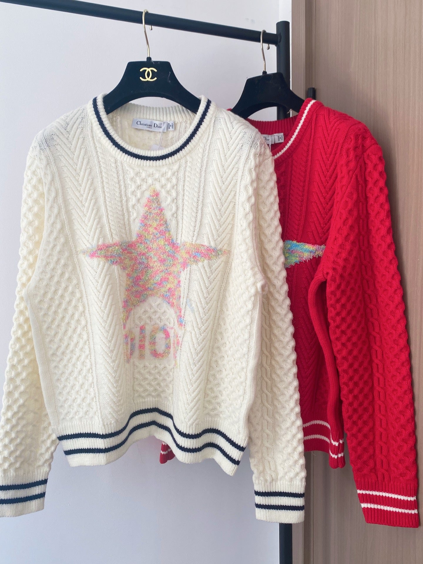 Dior 2025 Star-design Long-sleeve Sweater Wool Cashmere
