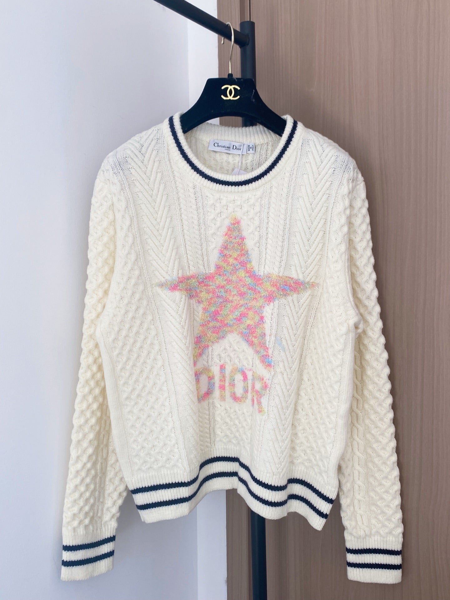 Dior 2025 Star-design Long-sleeve Sweater Wool Cashmere