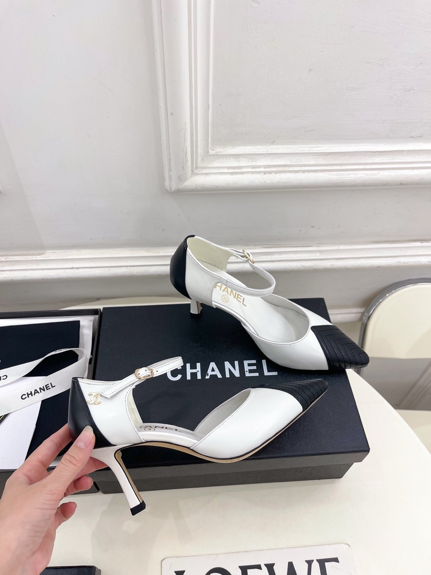 CC 26 Chanel Slingback Heels 75mm Lambskin 586934