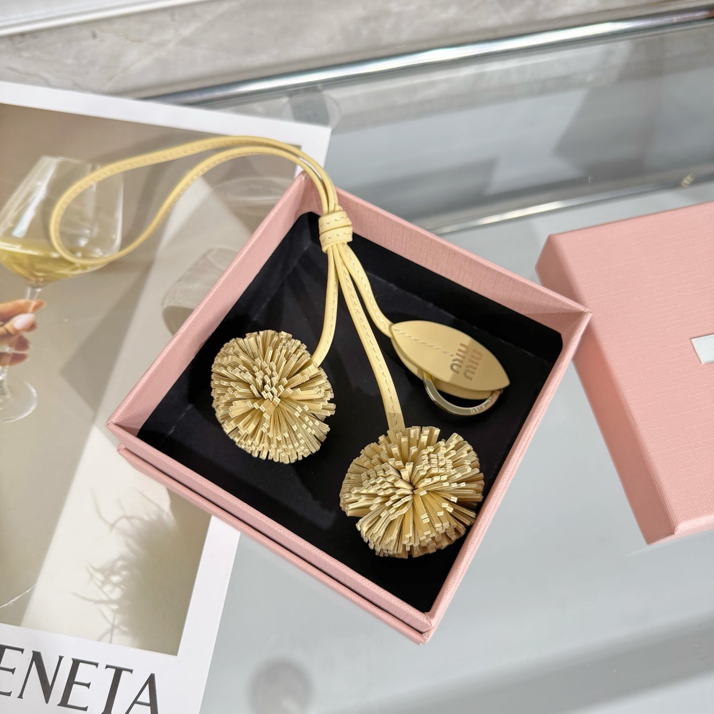 Miu Miu Trick keyring Calfskin Bag Charm