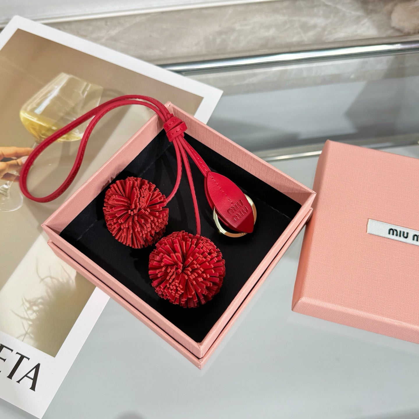 Miu Miu Trick keyring Calfskin Bag Charm