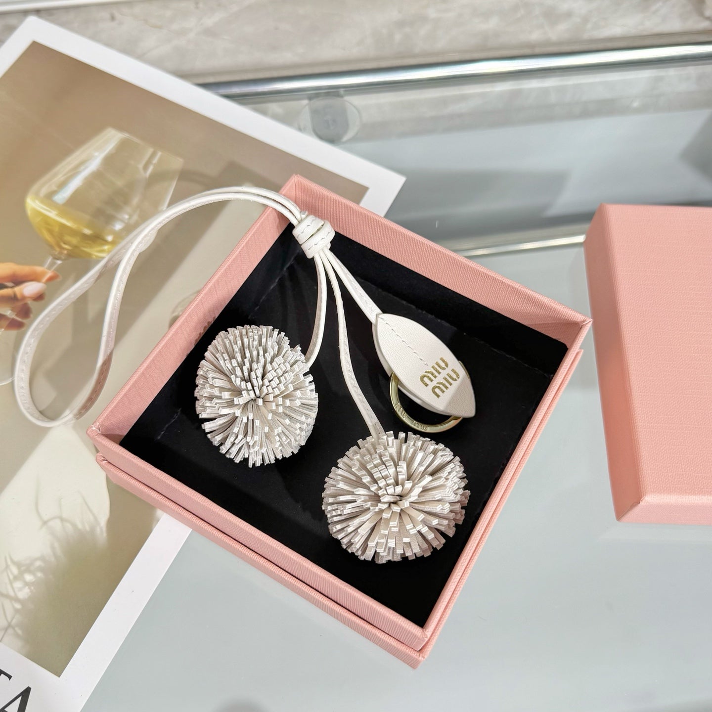 Miu Miu Trick keyring Calfskin Bag Charm